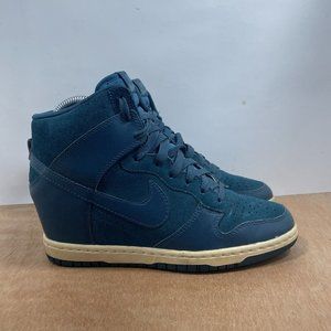 Nike Dunk Sky Hi Women Size 8 Dark Green Hidden Wedge Sneaker Shoes 528899-300